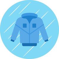 chaqueta plano circulo icono diseño vector