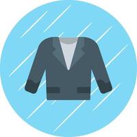 Suit Flat Circle Icon Design vector