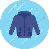 chaqueta plano circulo icono diseño vector