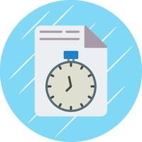 Document Flat Circle Icon Design vector