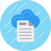 Cloud Data Flat Circle Icon Design vector