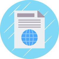 Document Flat Circle Icon Design vector