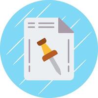 Document Flat Circle Icon Design vector