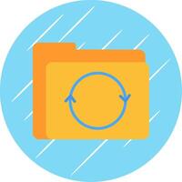 Folder Flat Circle Icon Design vector