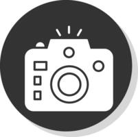 Camera Flat Circle Icon Design vector