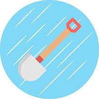 Shovel Flat Circle Icon Design vector