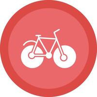 Bicycle Line Shadow Circle Icon Design vector