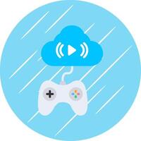 Cloud Flat Circle Icon Design vector