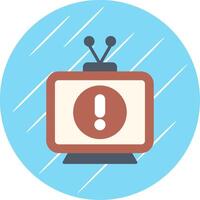 Television Flat Circle Icon Design vector