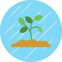 Sprout Flat Circle Icon Design vector