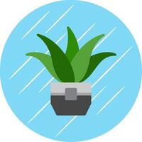 Aloe Vera Flat Circle Icon Design vector