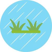 Grass Flat Circle Icon Design vector