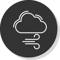 Breezy Line Shadow Circle Icon Design vector