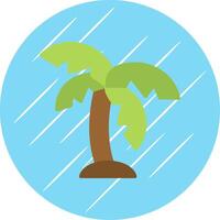 Palm Flat Circle Icon Design vector