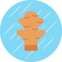 Ginger Flat Circle Icon Design vector