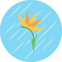 Strelitzia Flat Circle Icon Design vector