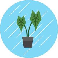 Alocasia Flat Circle Icon Design vector