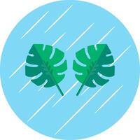 Philodendron Flat Circle Icon Design vector