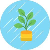 Ficus Flat Circle Icon Design vector