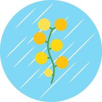 Wattle Flat Circle Icon Design vector