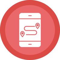 GpS Line Shadow Circle Icon Design vector