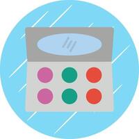 Contour Flat Circle Icon Design vector