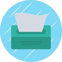 Tissue Paper Flat Circle Icon Design vector