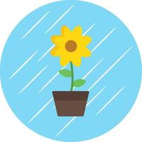 Flower Flat Circle Icon Design vector