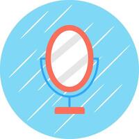 Mirror Flat Circle Icon Design vector