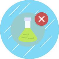 No Chemical Flat Circle Icon Design vector