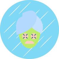 Face Mask Flat Circle Icon Design vector