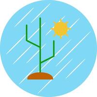 Cactus Flat Circle Icon Design vector