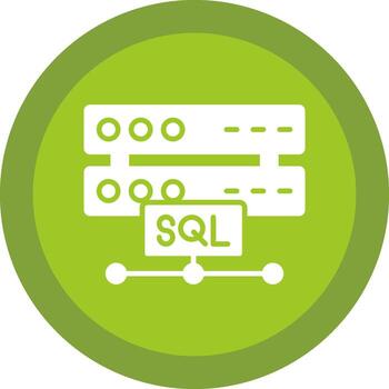 sql línea sombra circulo icono diseño vector
