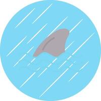 Fin Flat Circle Icon Design vector