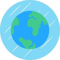 mundo plano circulo icono diseño vector