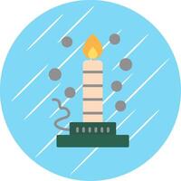 Bunsen Burner Flat Circle Icon Design vector