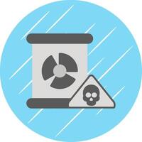 Nuclear Danger Flat Circle Icon Design vector