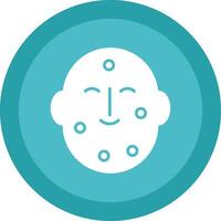 Dermatology Line Shadow Circle Icon Design vector