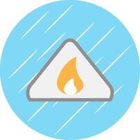 Warning Sign Flat Circle Icon Design vector