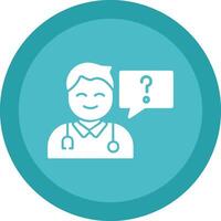Health Question Line Shadow Circle Icon Design vector