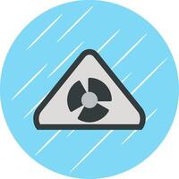 Radioactive Flat Circle Icon Design vector