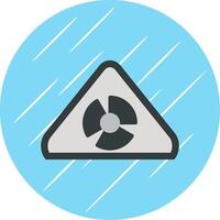 Radioactive Flat Circle Icon Design vector