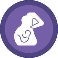 Obstetrics Line Shadow Circle Icon Design vector