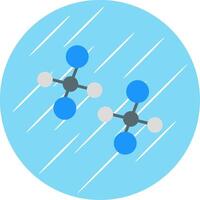 Molecules Flat Circle Icon Design vector