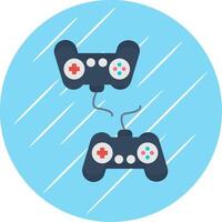 Player Versus Player Flat Circle Icon Design vector