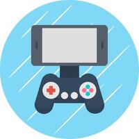 Mobile Game Flat Circle Icon Design vector