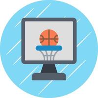 baloncesto plano circulo icono diseño vector