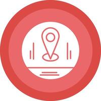 Destination Line Shadow Circle Icon Design vector