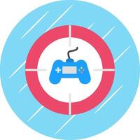 disparo juego plano circulo icono diseño vector