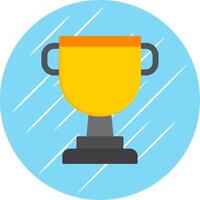 Trophy Flat Circle Icon Design vector